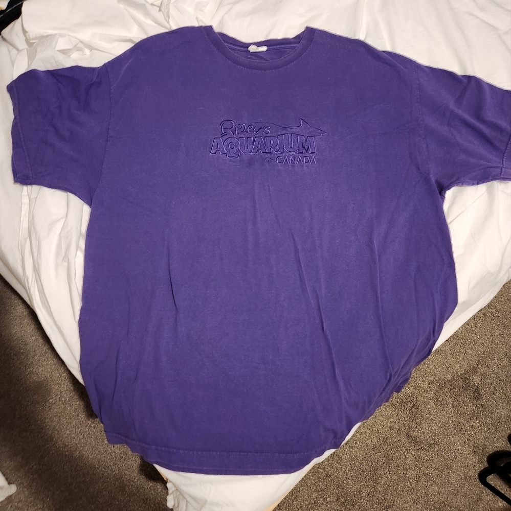 Purple Ripleys Aquarium Embroidered T Shirt